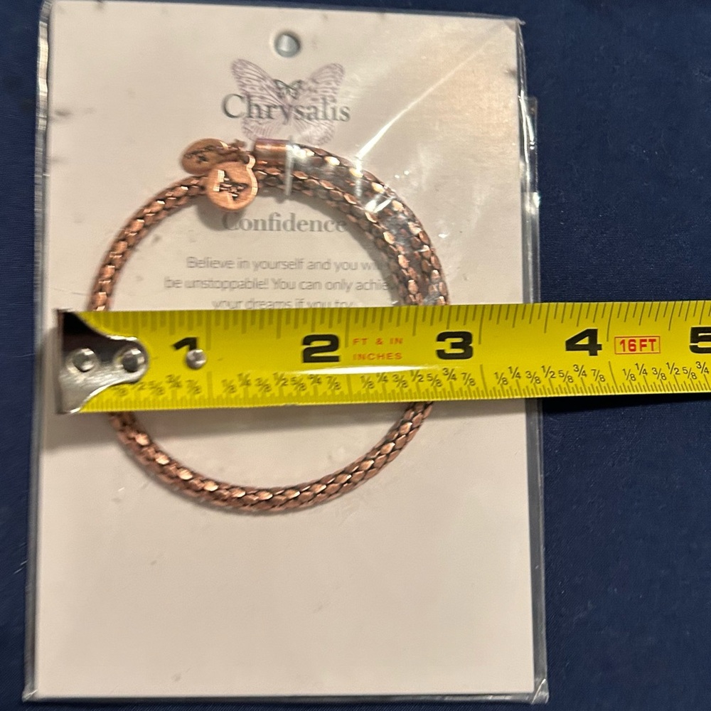 CHRYSALIS • Rose Gold Tone Bangle Bracelet • - Picture 5 of 6